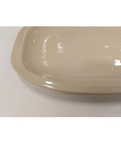 FUENTE REFRACTARIA LA PAJARITA 20 CM BEIGE