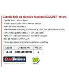 CAZUELA ECOCHEF 32 CM WECOOK!