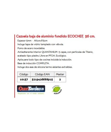 CAZUELA ECOCHEF 36 CM WECOOK!