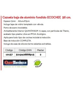 CAZUELA ECOCHEF 36 CM WECOOK!