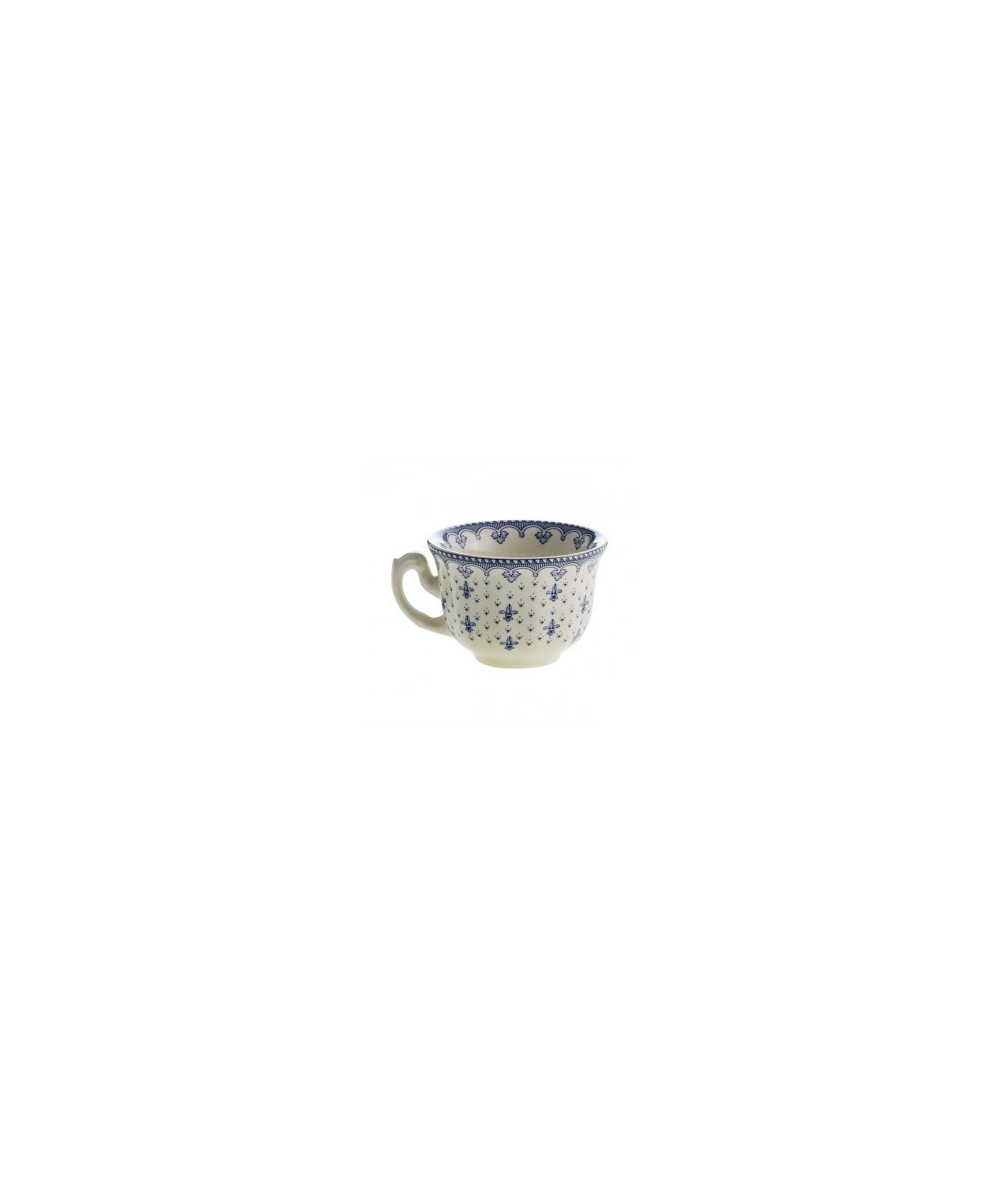 TAZA DE CAFE FLOR DE LIS AZUL