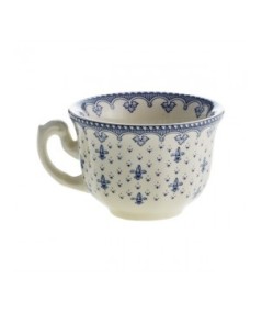 TAZA DE CAFE FLOR DE LIS AZUL