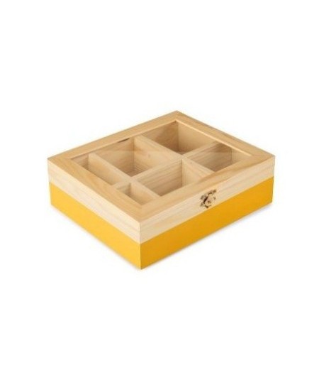 CAJA DE TÉ 6 COMPARTIMENTOS