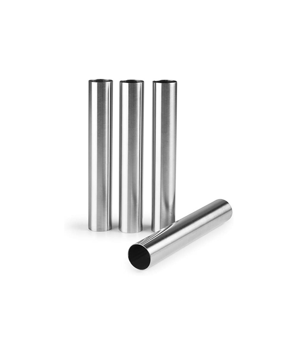 SET 4 MOLDES CANUTILLOS 14CM ACERO INOX