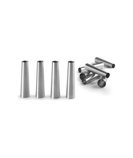 SET 12 MOLDES CANUTILLOS 6,5CM ACERO INOX