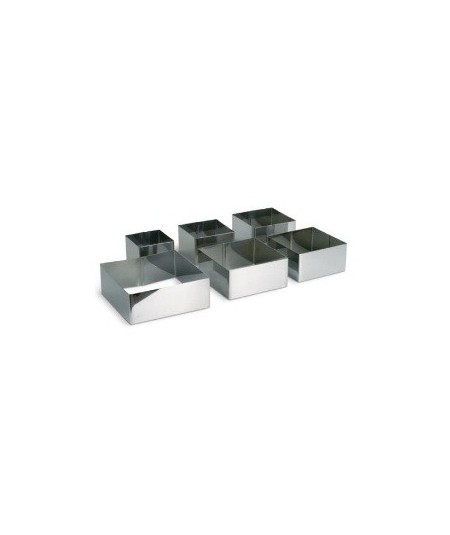 6 AROS EMPLATAR CUADRADOS ACERO INOX