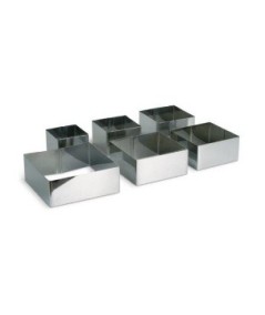 6 AROS EMPLATAR CUADRADOS ACERO INOX