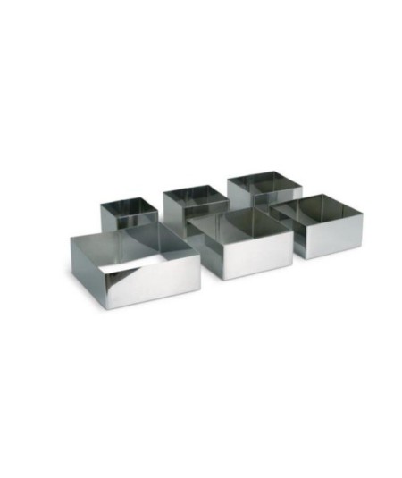 6 AROS EMPLATAR CUADRADOS ACERO INOX