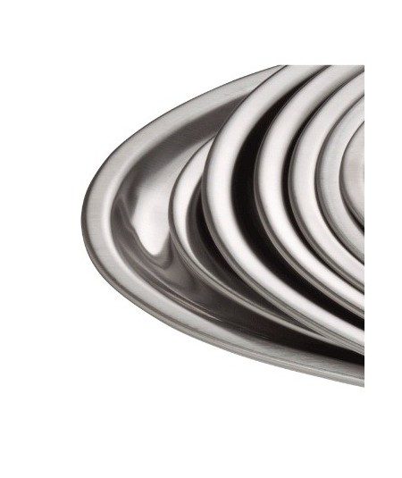 BANDEJA OVAL ACERO INOX 25CM