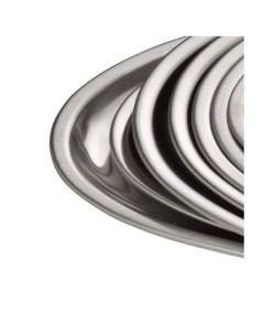 BANDEJA OVAL ACERO INOX 25CM