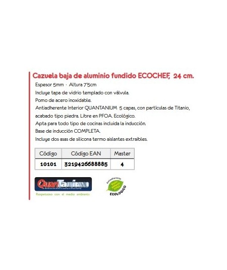 CACEROLA ALTA ECOCHEF 20CM WECOOK!