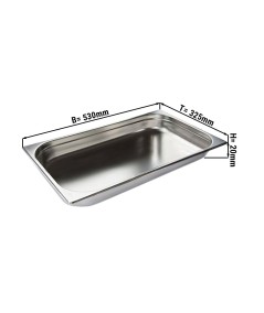 GASTRONORM 1/1 ACERO INOX 20 MM PUJADAS P110201