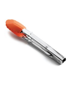 PINZA INOX MINI 18CM SILICONA NARANJA LACOR 64434