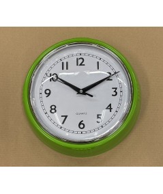 RELOJ MARCO VERDE Y ESFERA BLANCA 25 CM