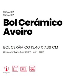 BOL CERÁMICO AVEIRO 0,55 LITROS IBILI 688002