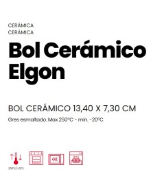 BOL CERÁMICO ELGON 0,55 LITROS IBILI 688006