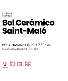 BOL CERÁMICO SAINT MALO 0,55 LITROS IBILI 688009