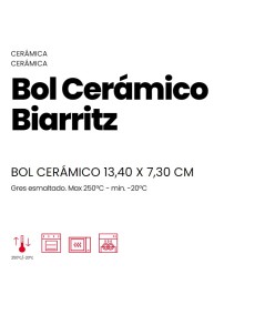 BOL CERÁMICO BIARRITZ 0,55 LITROS IBILI 688010