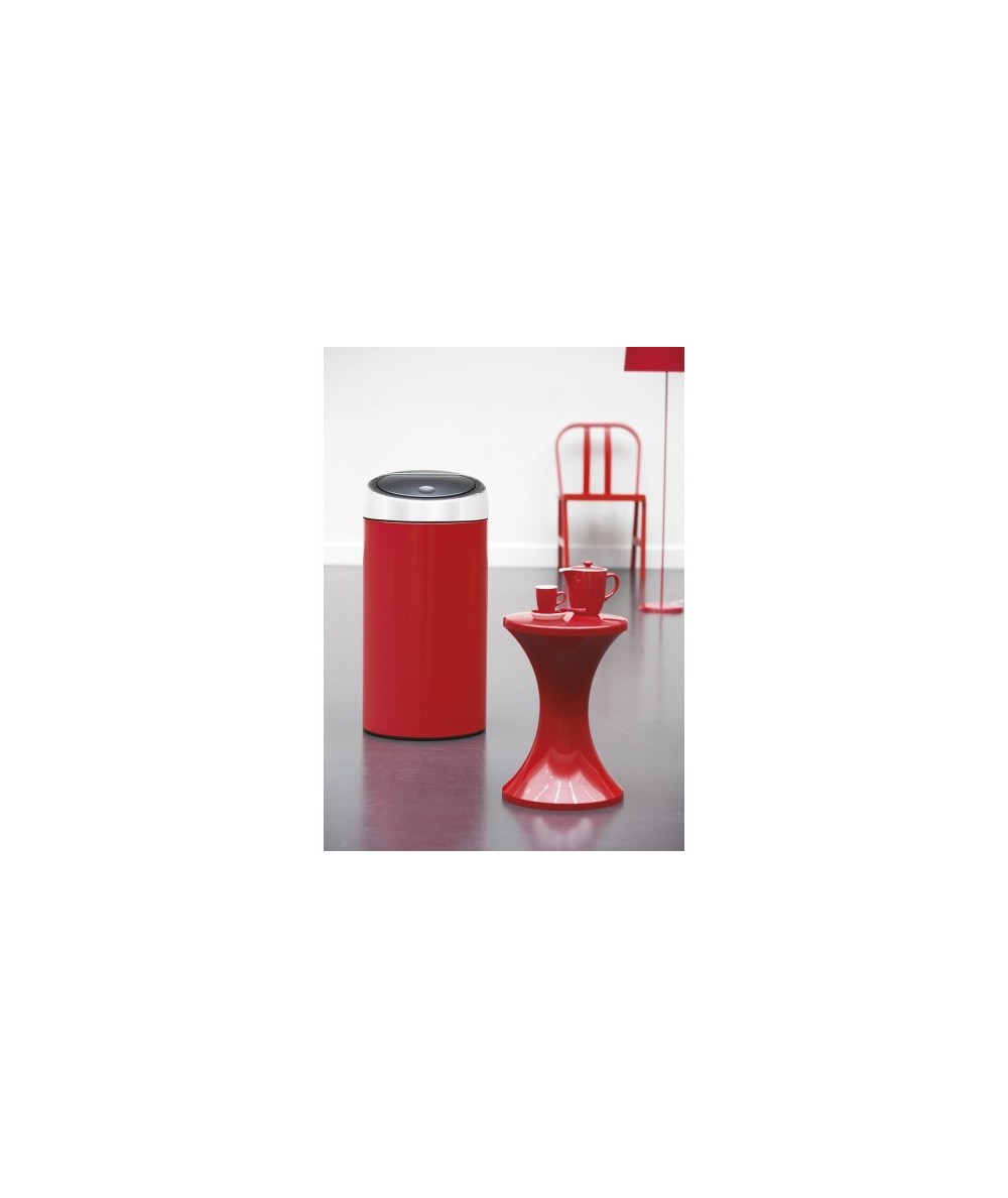 PAPELERA COCINA 45L BRABANTIA ROJO CARMÍN