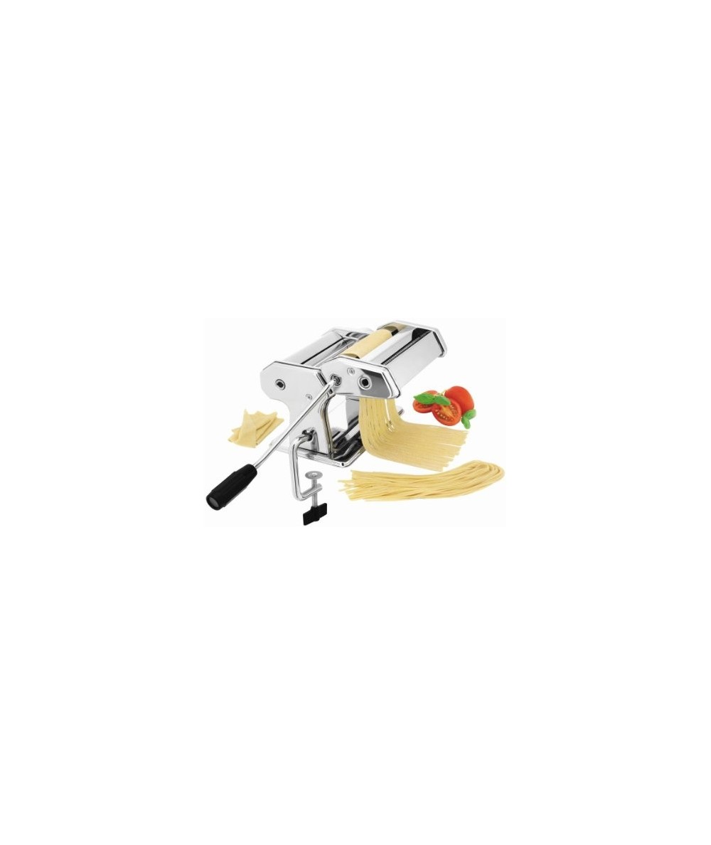  IBLIL Italia 170 - Máquina para hacer pasta – espagueti,  fettuccini, lasaña, ajustes de grosor ajustables con rodillos lavables,  incluye cortador, manivela y abrazadera, acero inoxidable de 6.693 in :  Hogar y Cocina