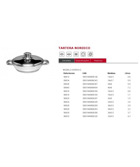 TARTERA ARTAME NORDICO 16CM